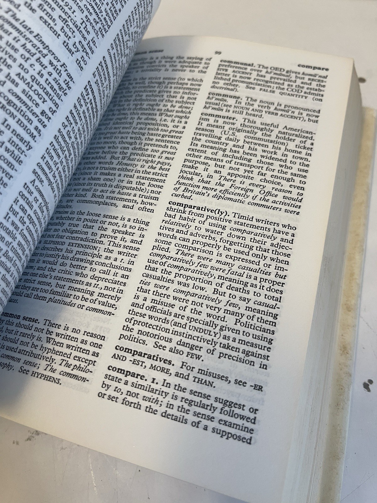 Dictionary of Modern English Usage by H. W. Fowler (1987, Hardcover Dust Jacket)
