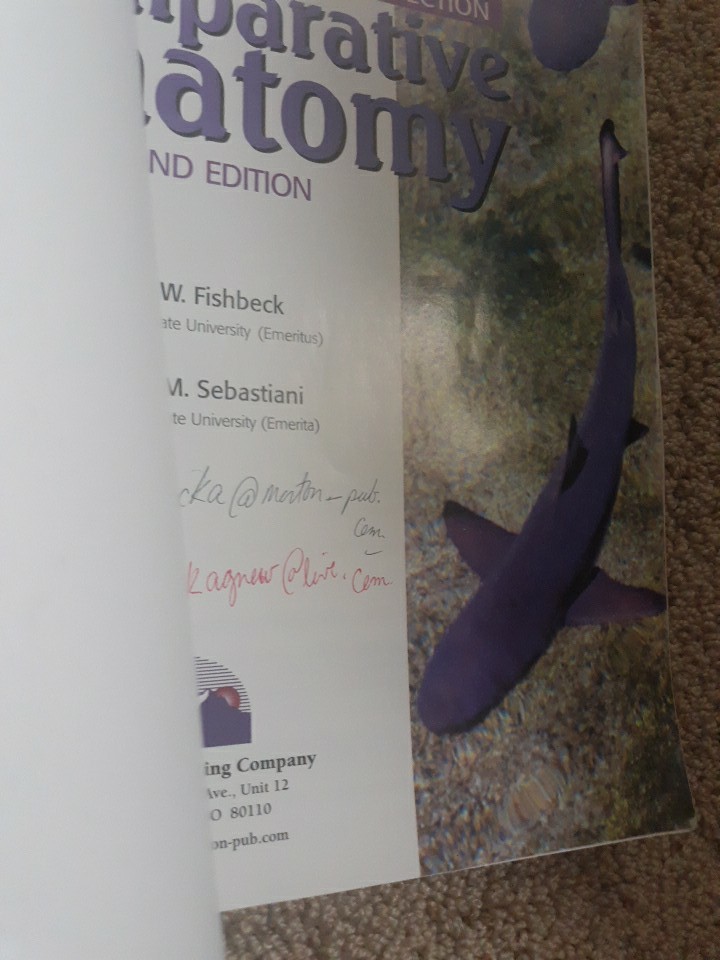 Comparative Anatomy : Manual of Vertebrate Dissection by Dale W. Fishbeck and…