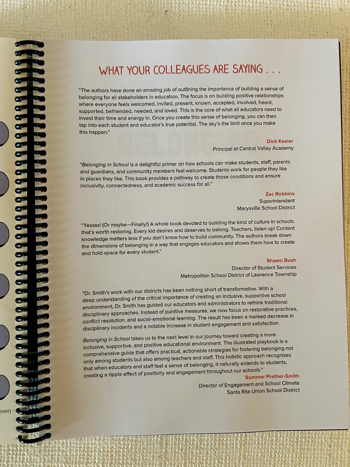 Belonging in School : Creating a Place Where Kids Want to Learn and Teachers…