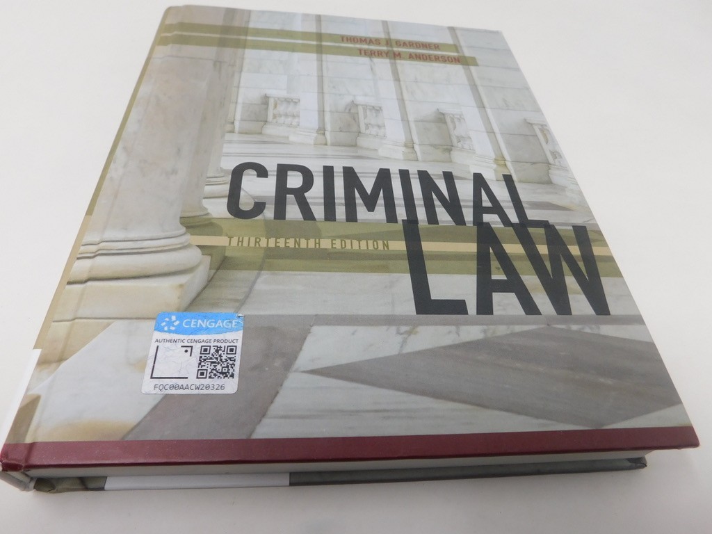 Criminal Law by Terry Anderson and Thomas Gardner (2017, Hardcover) 13th edition
