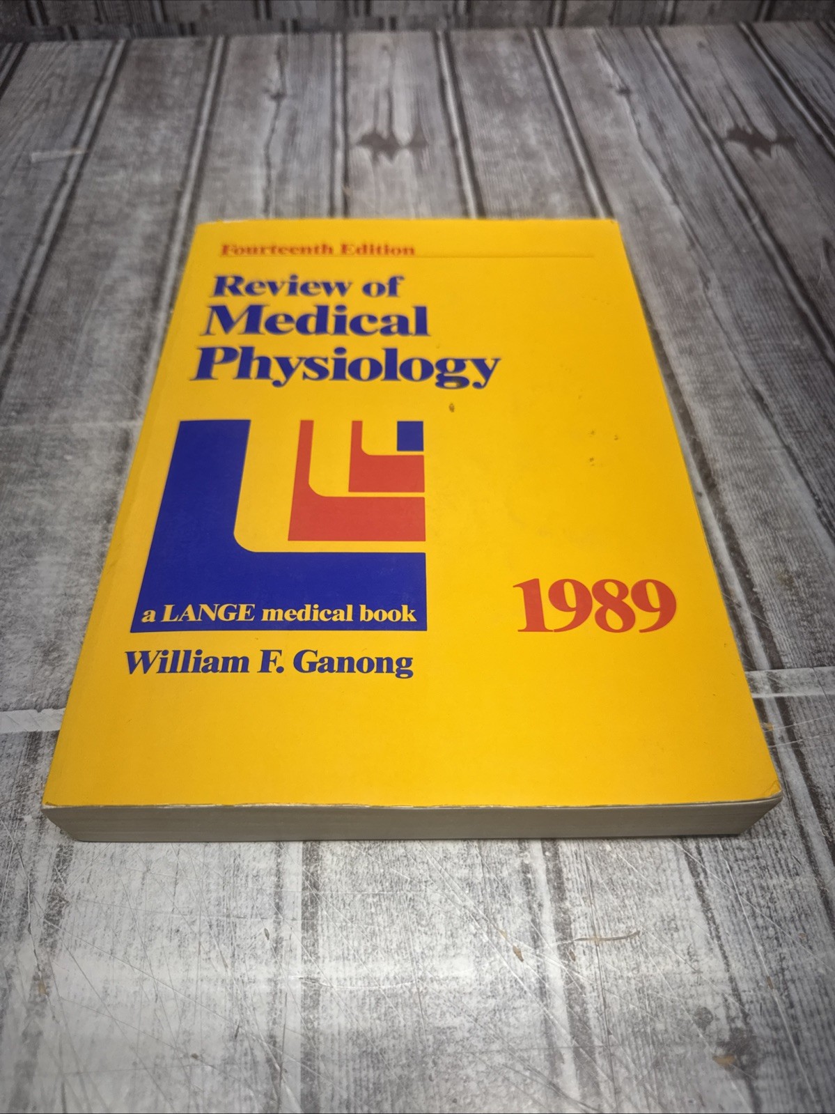 Vintage Review Of Medical Physiology 14th Ed 1989 Ganong Paperback Textbook