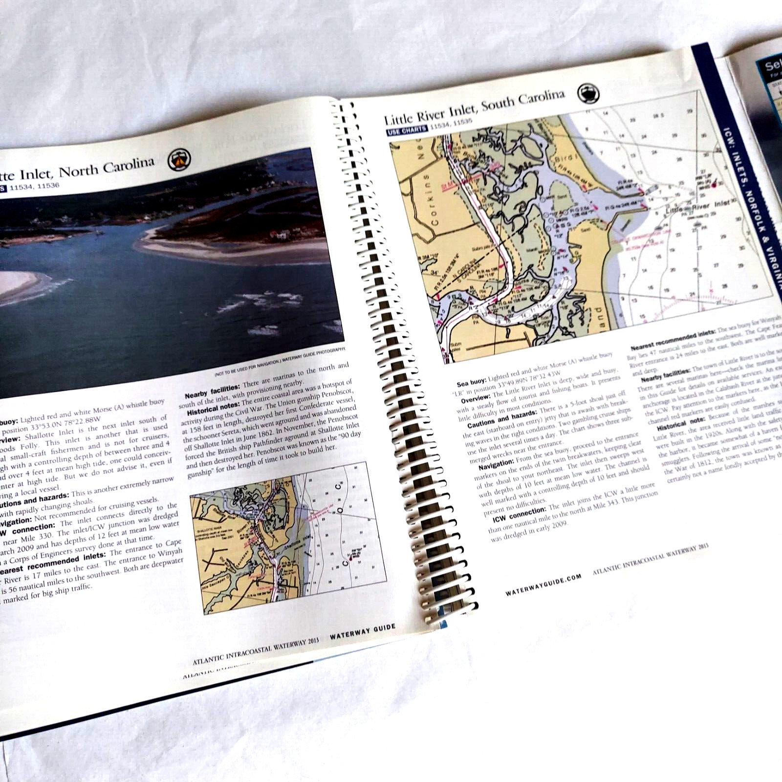 Doziers Waterway Guide Atlantic ICW 2013 Boating Soft Cover Spiral Bound