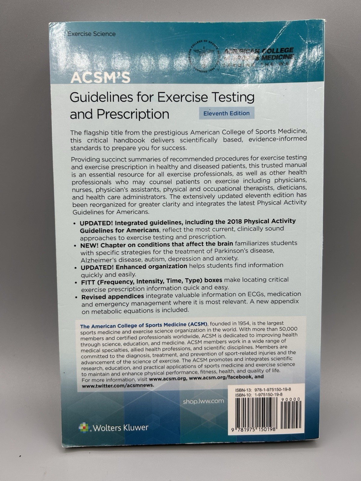 ACSM’s Guidelines for Exercise Testing and Prescription 11th Edition