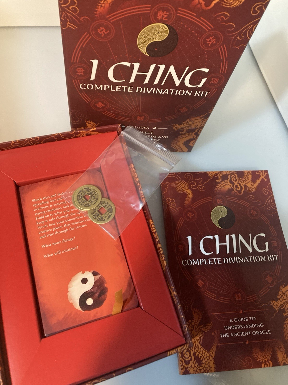 I Ching Complete Divination Kit: A 3-Coin Set, 64 Hexagram Cards and Instruction