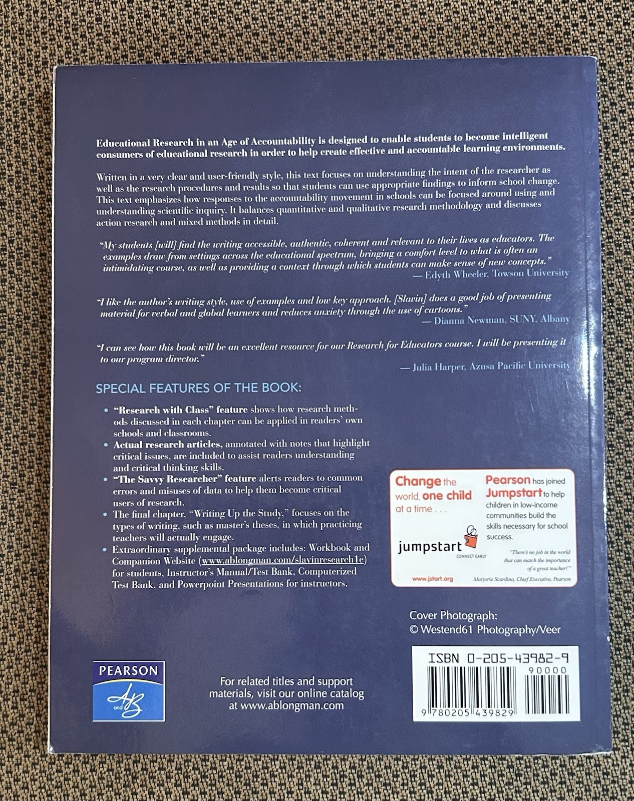 Educational Research in an Age of Accountability Paperback Slavin Pearson 2007
