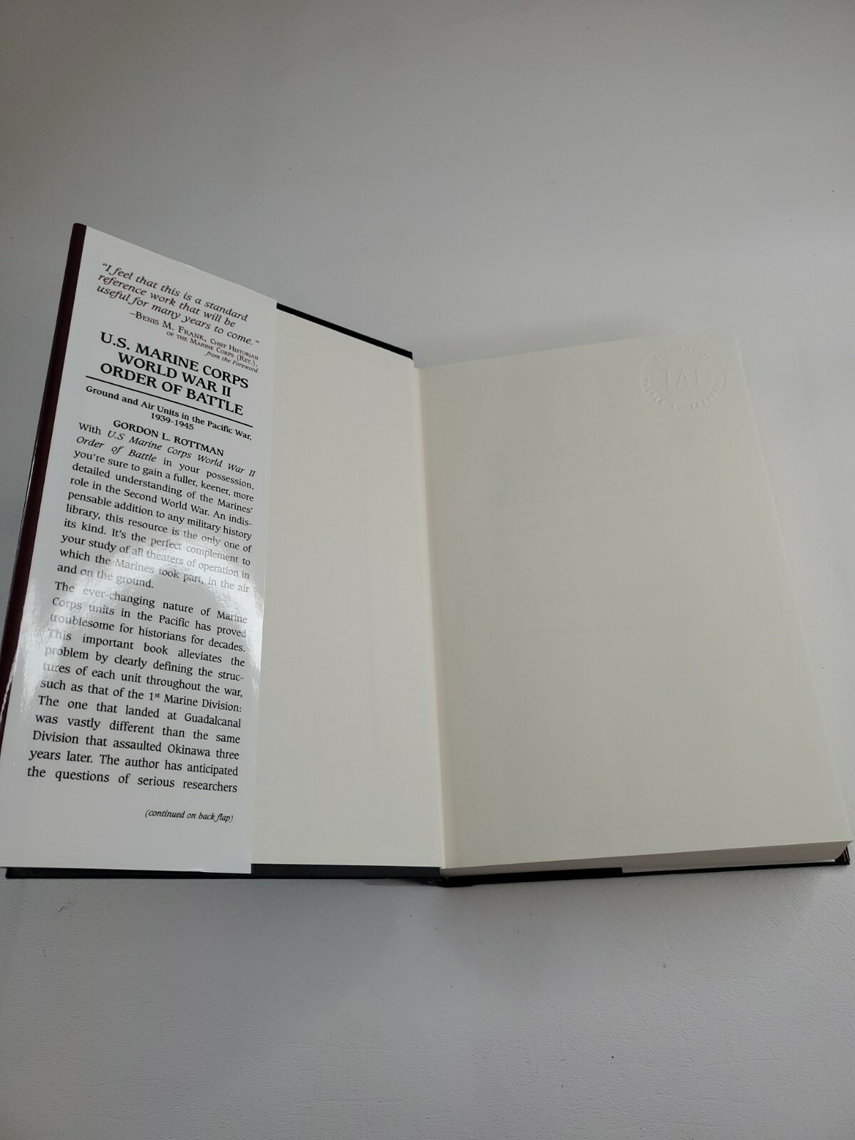 U.S. Marine Corps World War II Order of Battle: Ground and Air Units in the Pa..