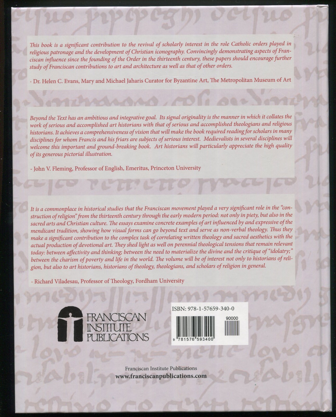 Beyond the Text: Franciscan Art and Construction of Religion by Seubert, Bychkov