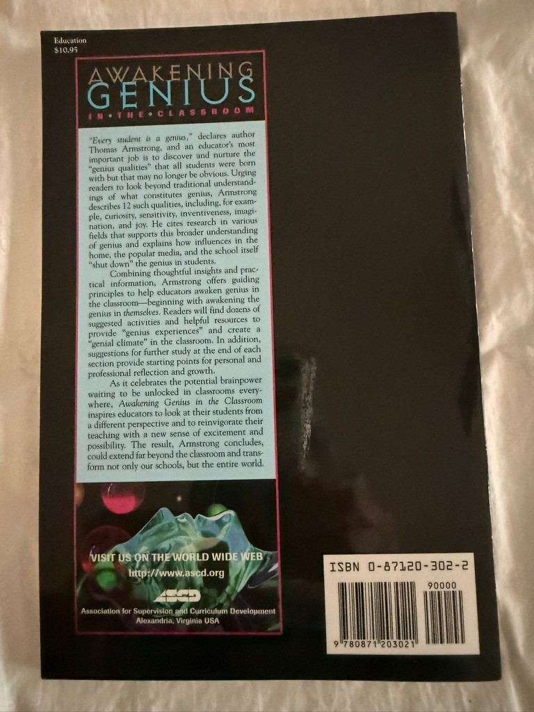 Awakening Genius in the Classroom by Thomas Armstrong (1998, Trade Paperback)