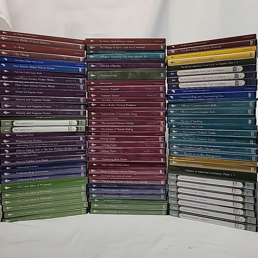 The Great Courses Lot of 35 Different Complete Courses CDs DVDs With Guidebooks