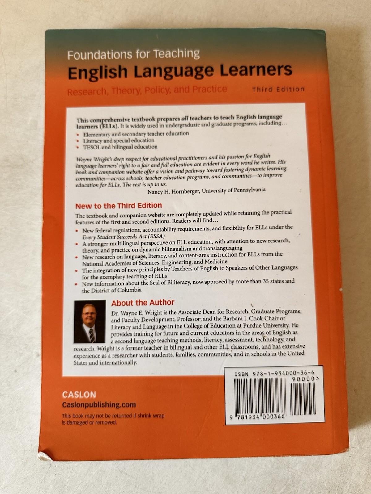 Foundations for Teaching English Language Learners Third Edition Paperback 2019