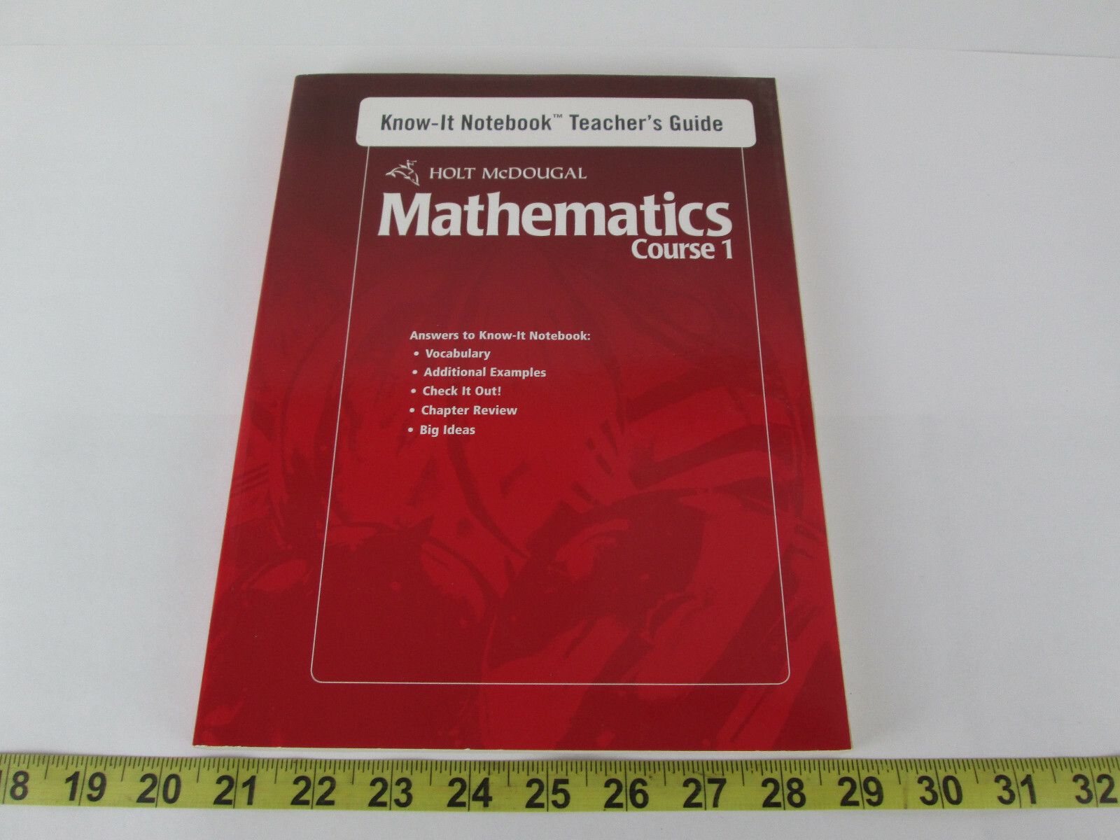 Holt McDougal Mathematics Course 1 Know-It Notebook Teacher’s Guide Book