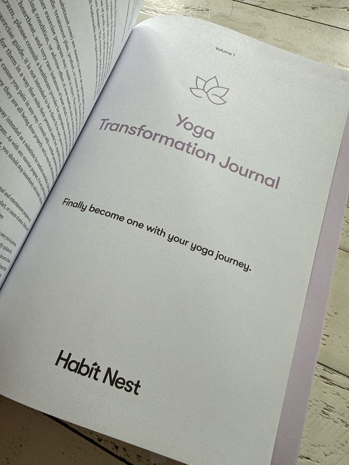 Yoga Transformation Journal Habit Nest Guided Wellness Fitness Journal HC