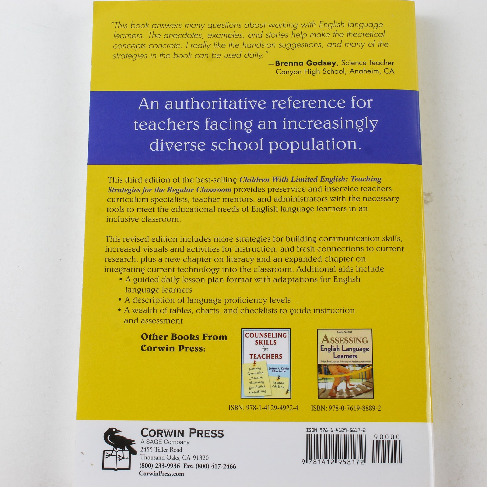 English Language Learners Book by Kottler & Street 2008 Corwin Press
