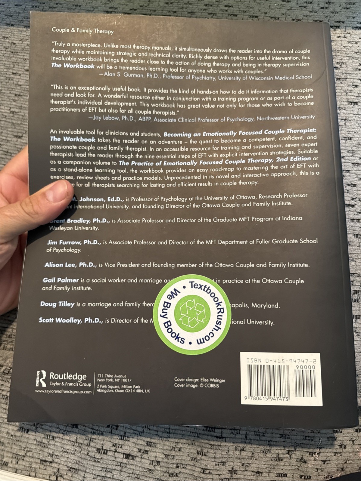 Becoming an Emotionally Focused Couple Therapist: The Workbook by Johnson: C-307