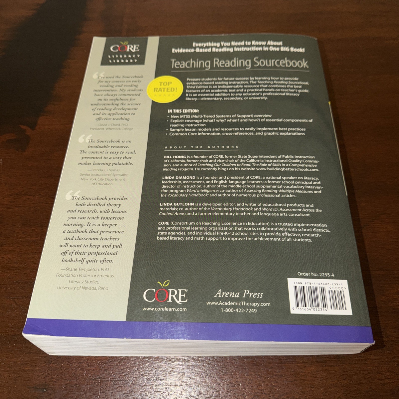 Teaching Reading Sourcebook – Bill Honig, 9781634022354, PB, VG, No Writing!