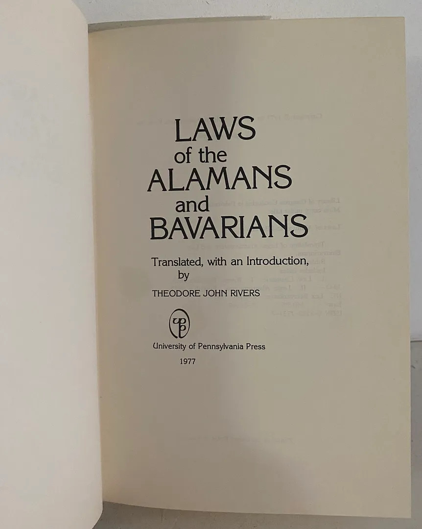 Laws of the Alamans and Bavarians