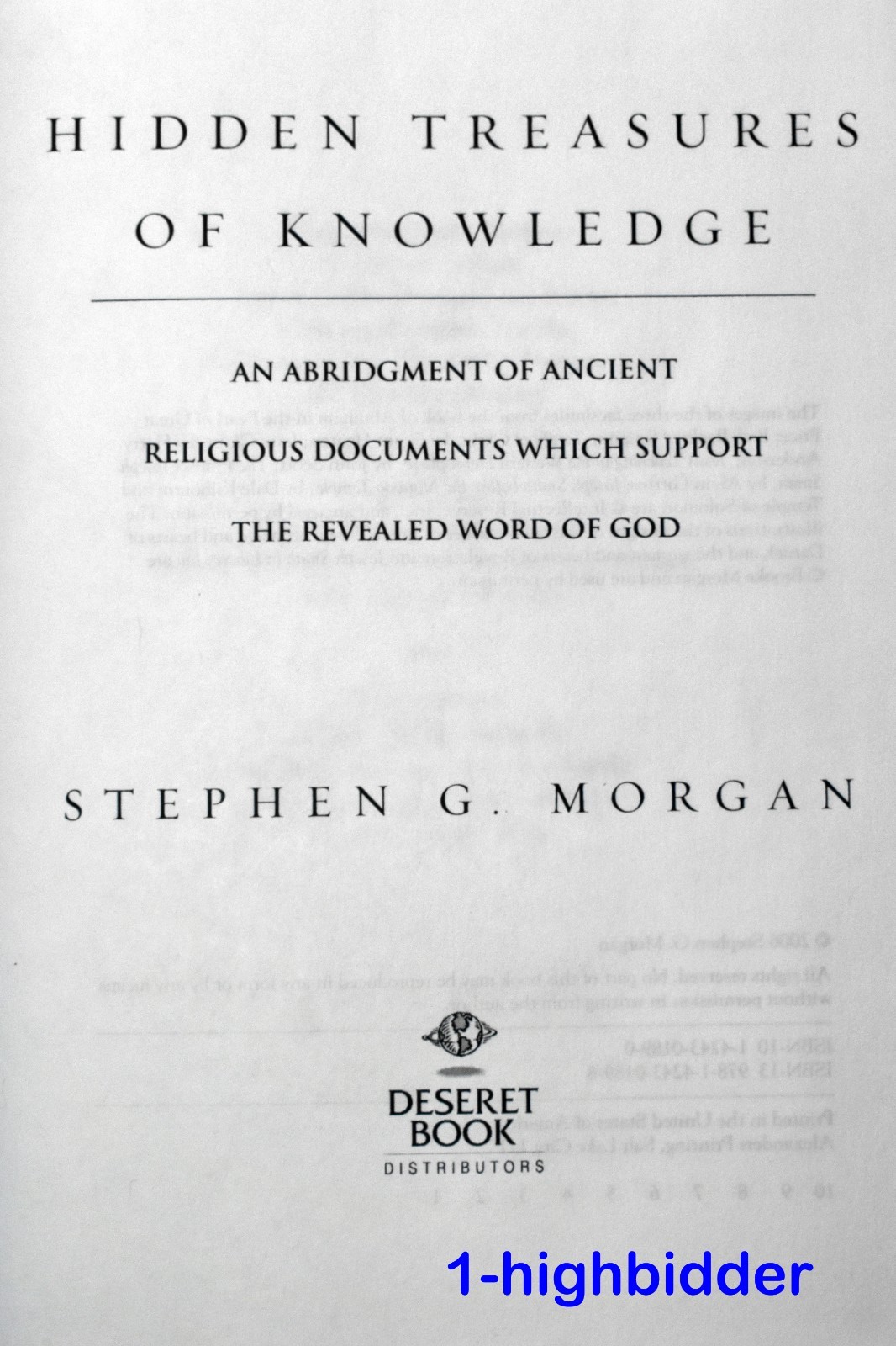 Hidden Treasures of Knowledge Ancient Religious Documents & The World of God LDS