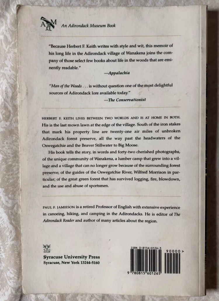 Man of the Woods by Herbert F Keith First Paperback Printing 1976 Syracuse Vtg