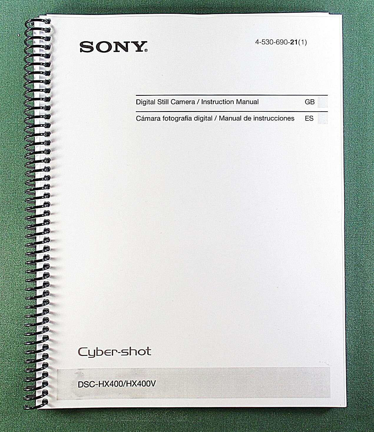 Sony DSC-HX400 Basic Instruction Manual: 37 Pages & Protective Covers!