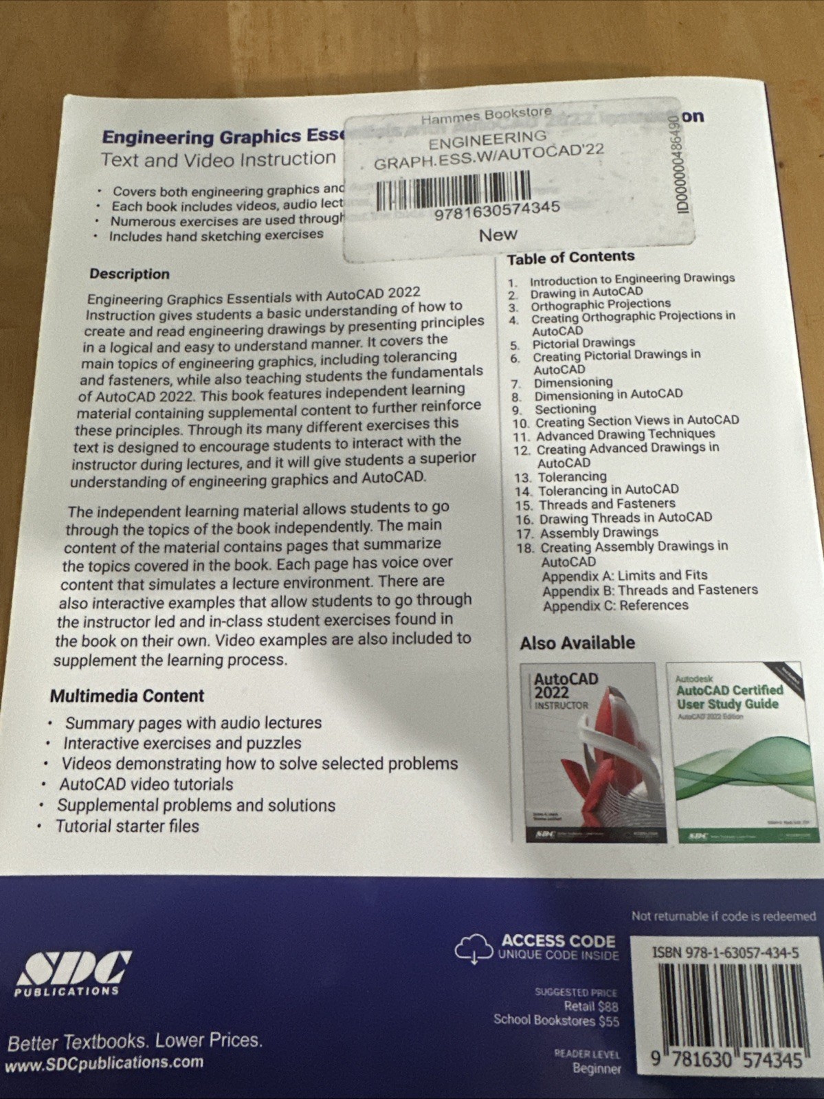 Engineering Graphics Essentials with AutoCAD 2022, by Kirstie Plantenberg