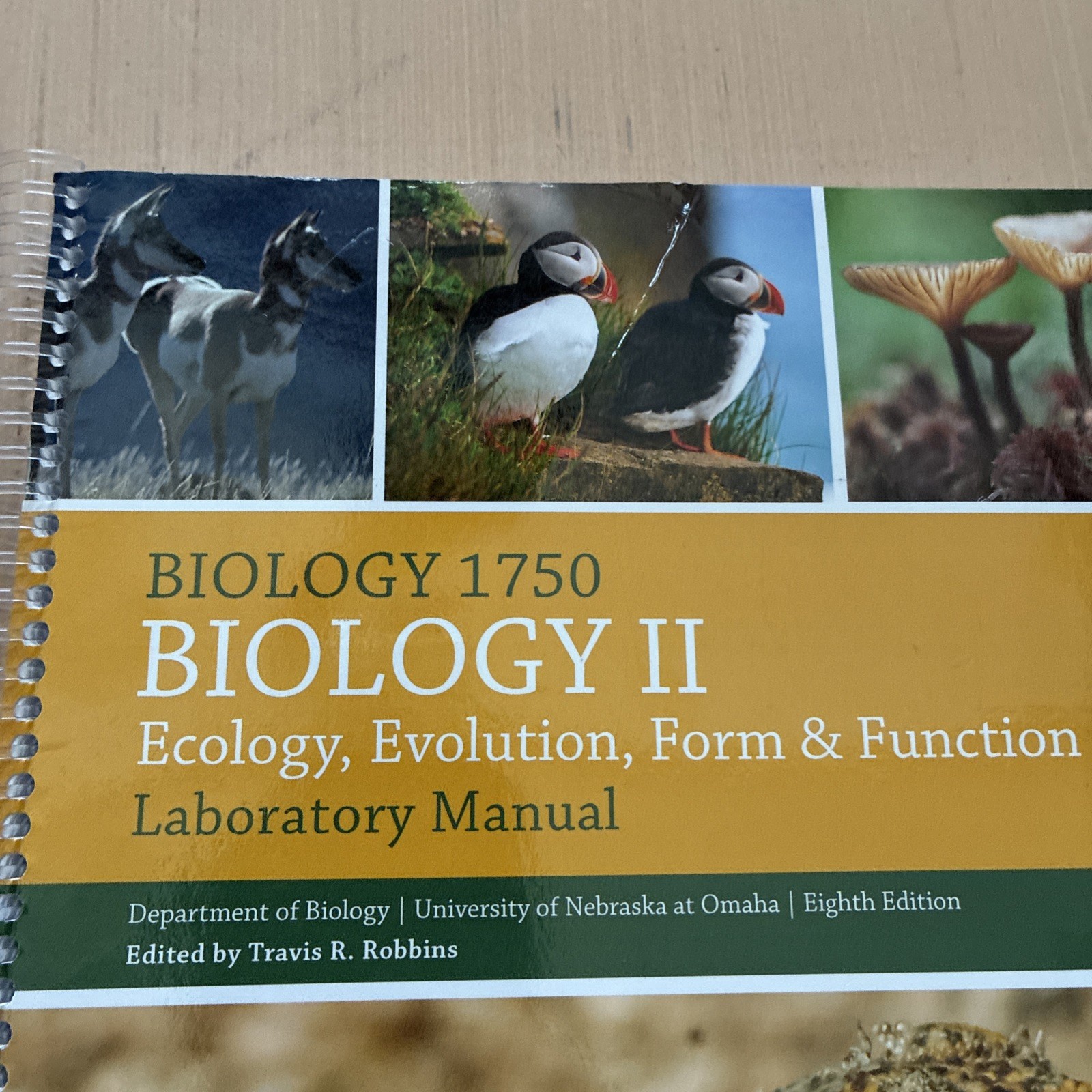 Biology 1750 Biology II Ecology Evolution Laboratory Manual 8th Edition