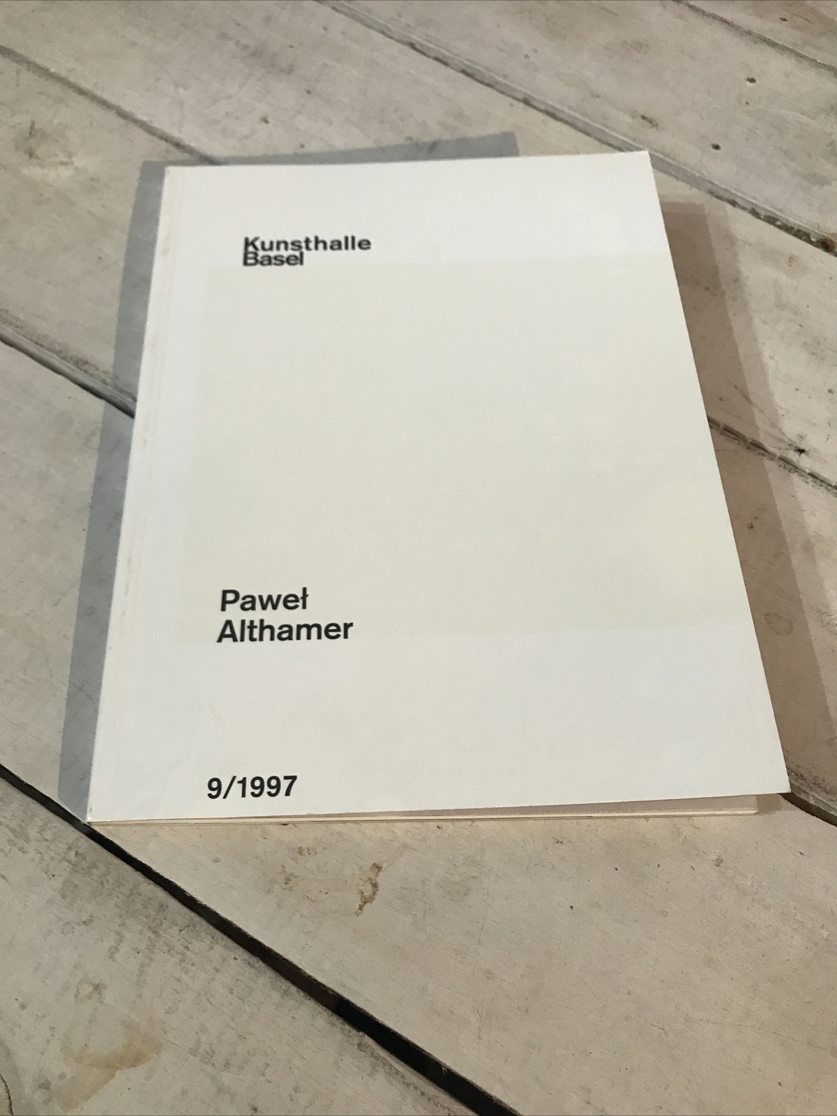 Pawel Althamer Kunsthalle Basel Contemporary Art Exhibition Catalog