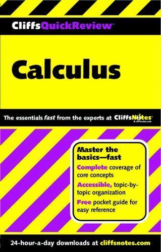 CliffsQuickReview Calculus; Quick Revie- 0764563769, Jonathan J White, paperback