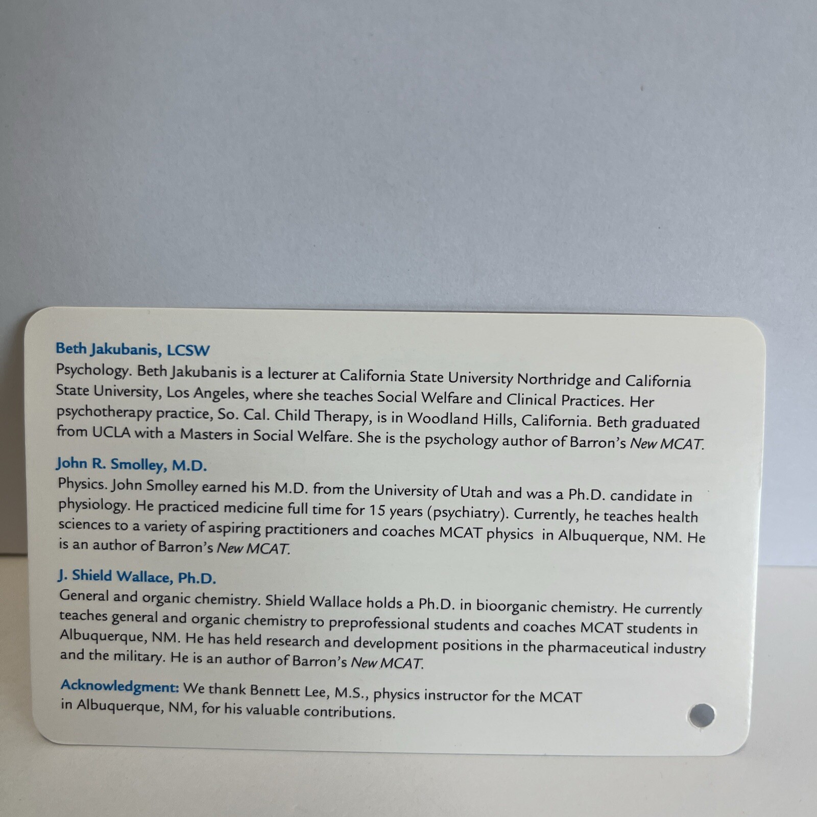Barron’s Test Prep Ser.: MCAT Flash Cards – 2015