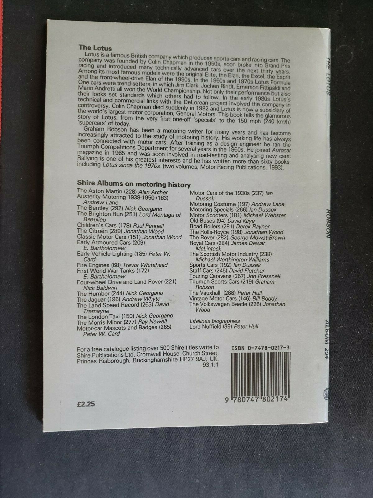 Album Ser.: The Lotus by Graham Robson (1997, Trade Paperback)
