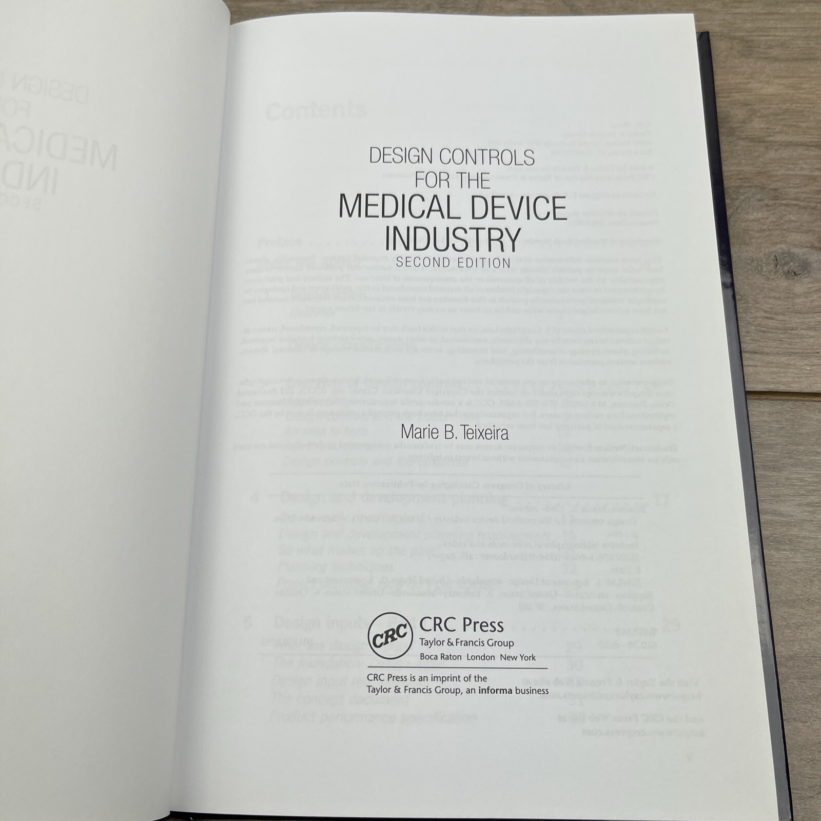 Design Controls for the Medical Device Industry second edition Hardcover