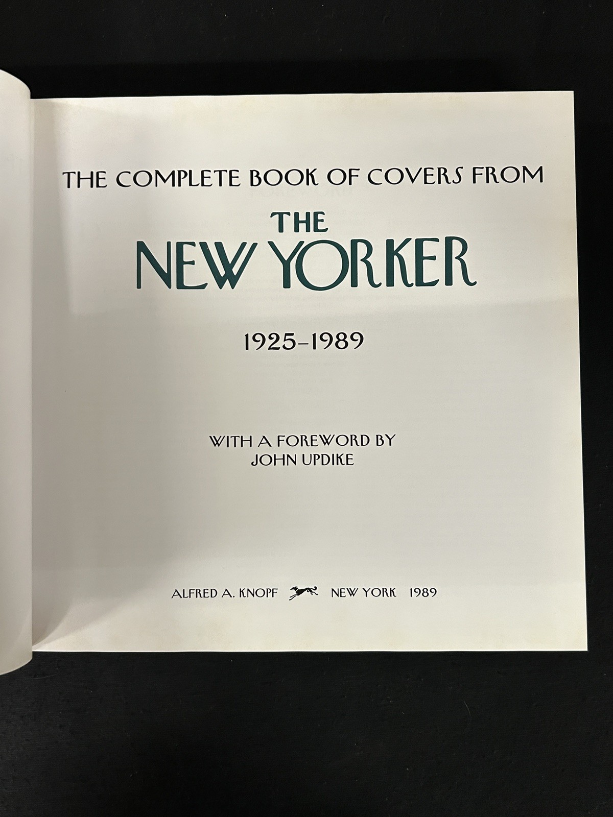 Complete Book of Covers from THE NEW YORKER 1925-1989 Knopf 1st HCDJ
