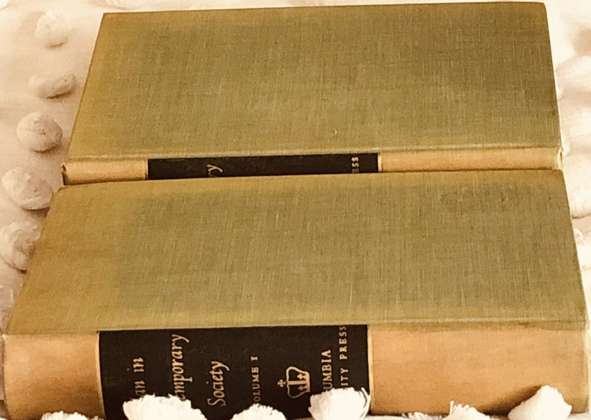 Man in Contemporary Society, Columbia Press Hardcovers 1955, 1956; not ex-libris