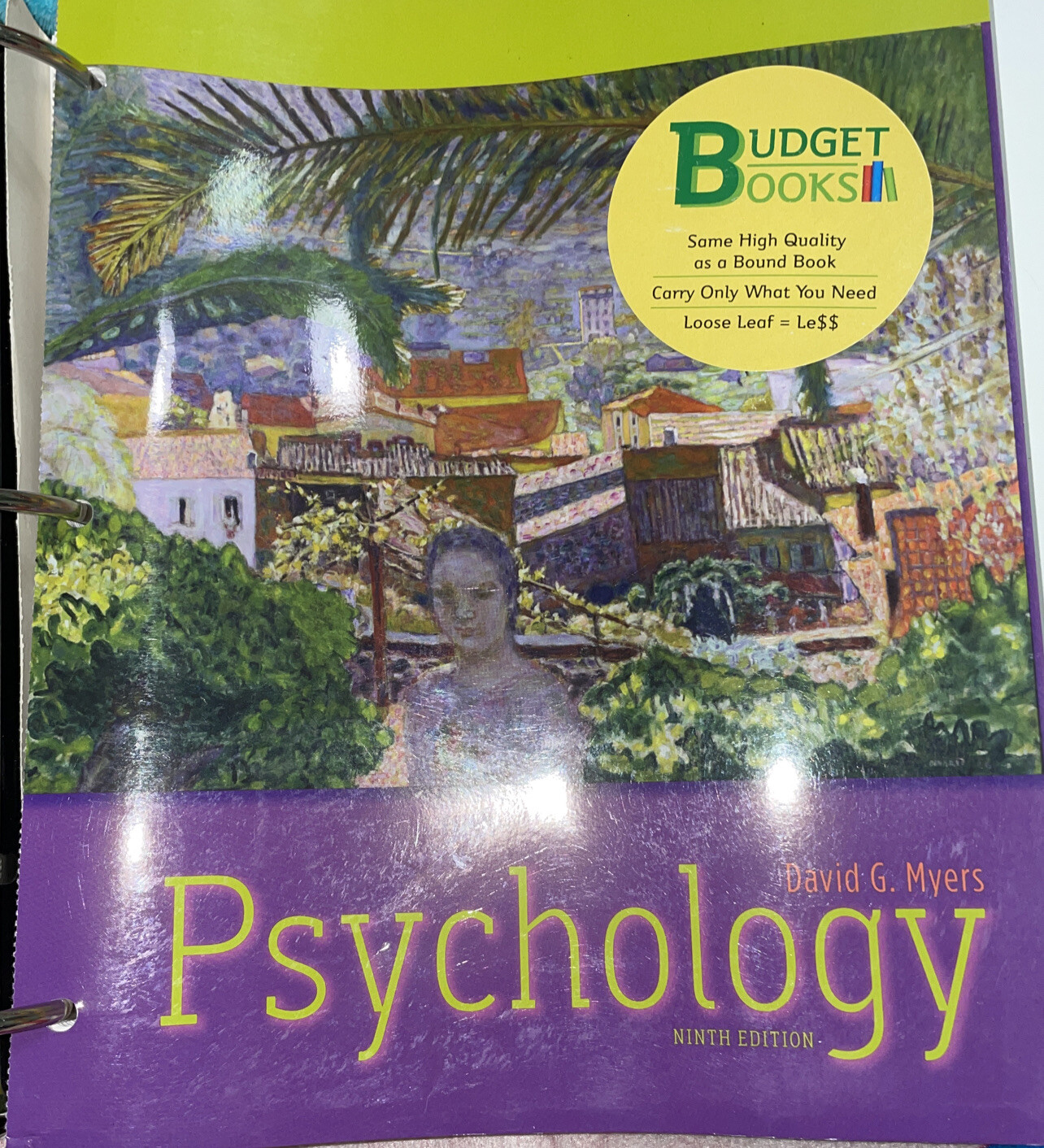 Psychology 9th Edition, by David G. Myers, Loose Leaf, Comes With A Binder
