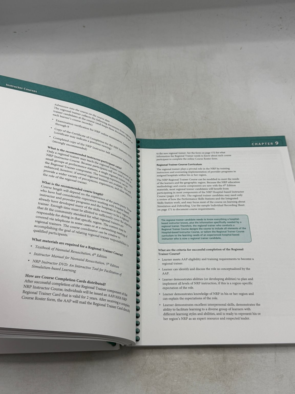Neonatal Resuscitation Instructor Manual 5th Ed 2011 AHA AAP Spiral-Bound