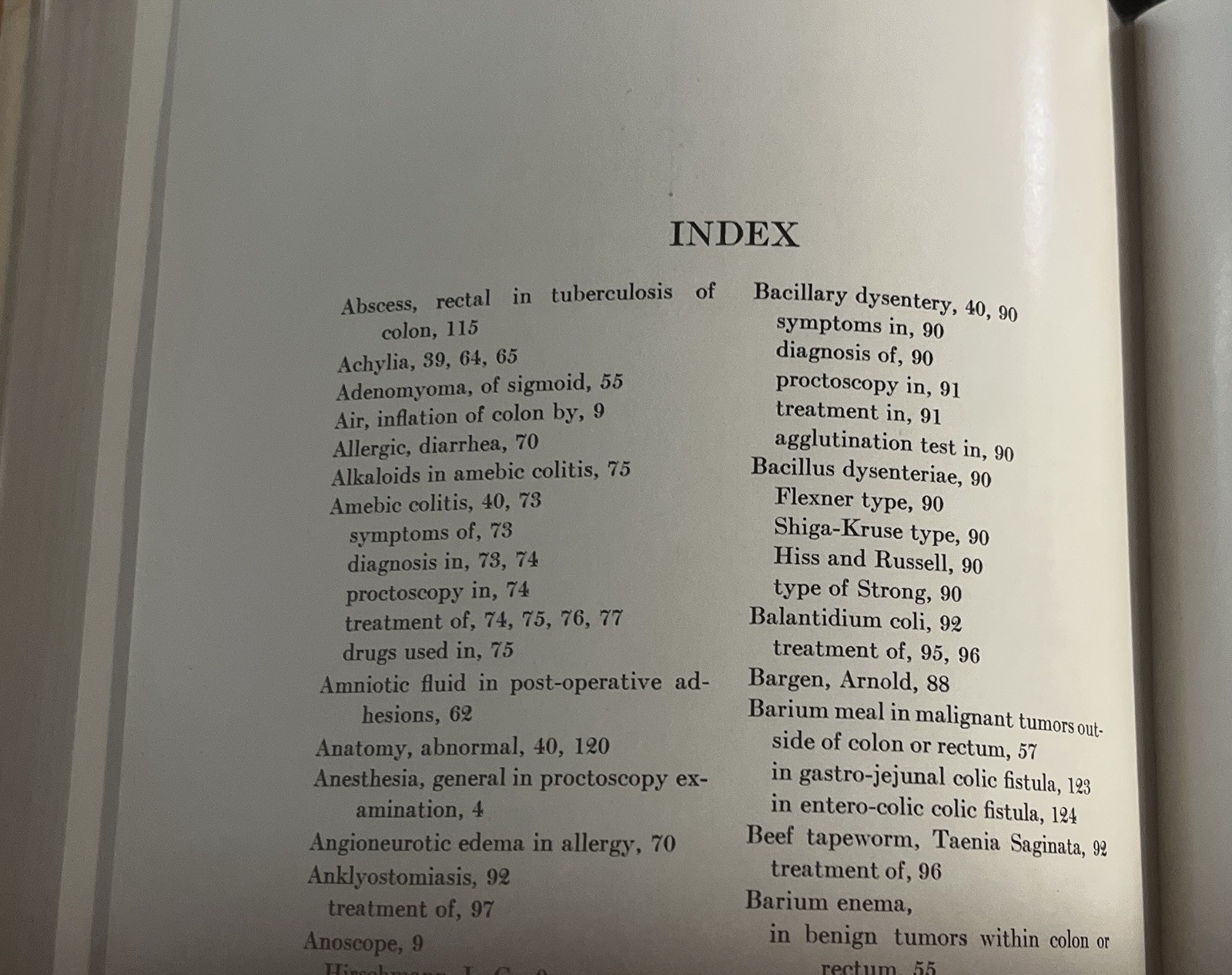 Proctoscopic Examination and Diagnosis & Treatment of Diarrheas 1940 Streicher