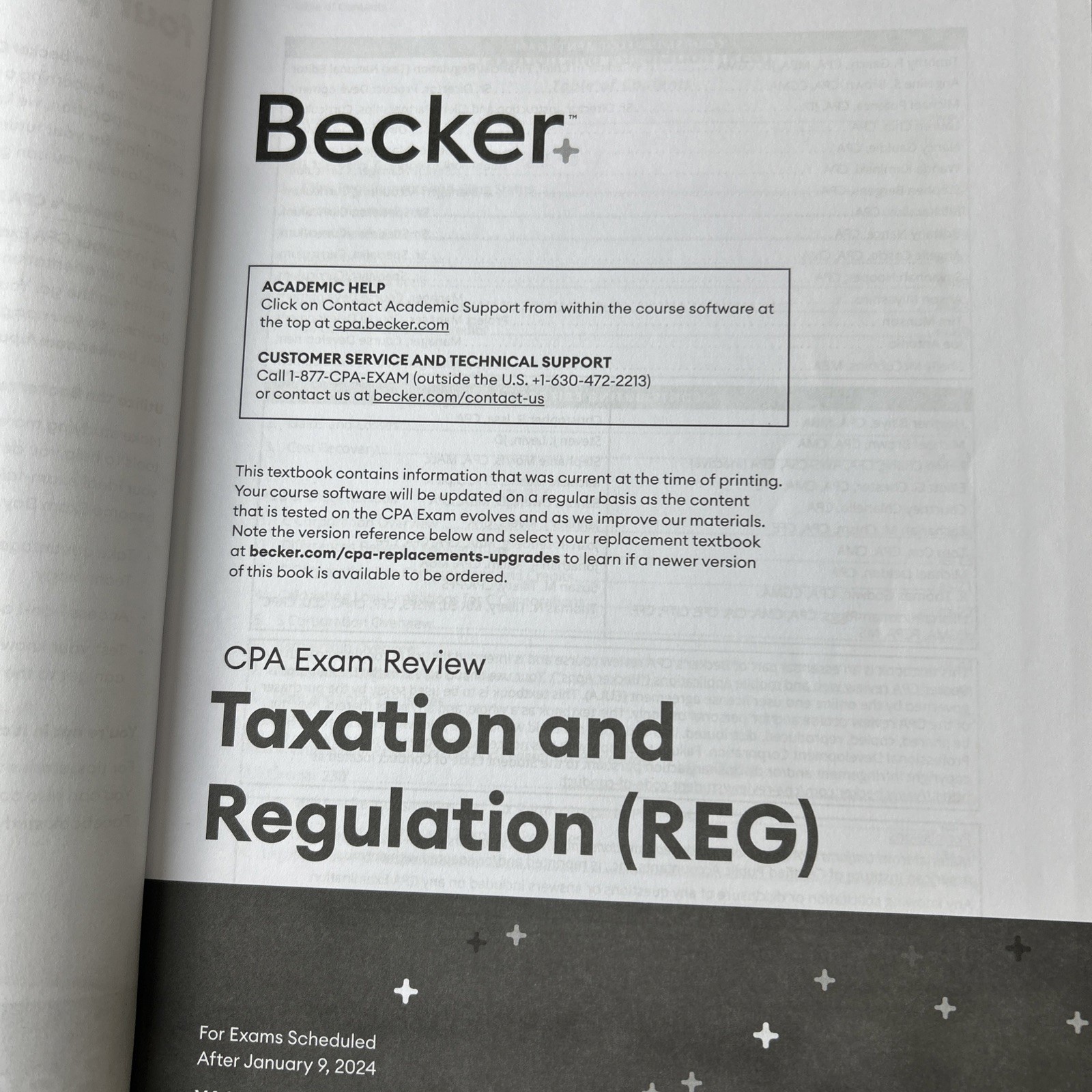 Becker CPA Exam Review Taxation and Regulation after January/2024 V1.0