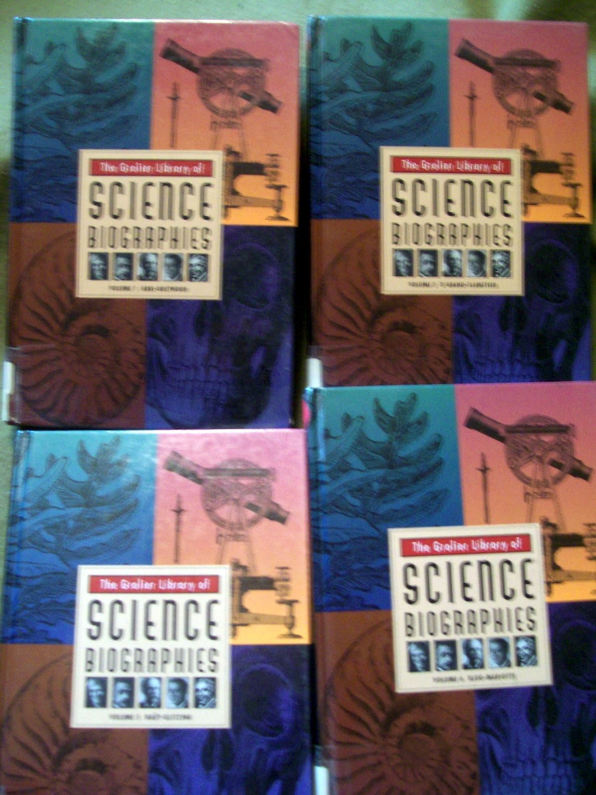 9 Set Grolier Library of Science Biographies Volume 1 – 3, 5 – 10 (Hardcovers)