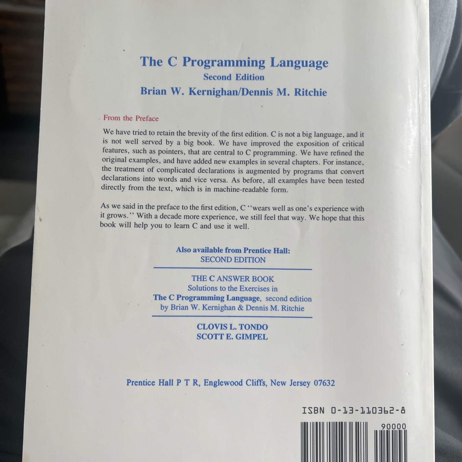 C Programming Language by Brian Kernighan and Dennis Ritchie (1988, Trade Paperb