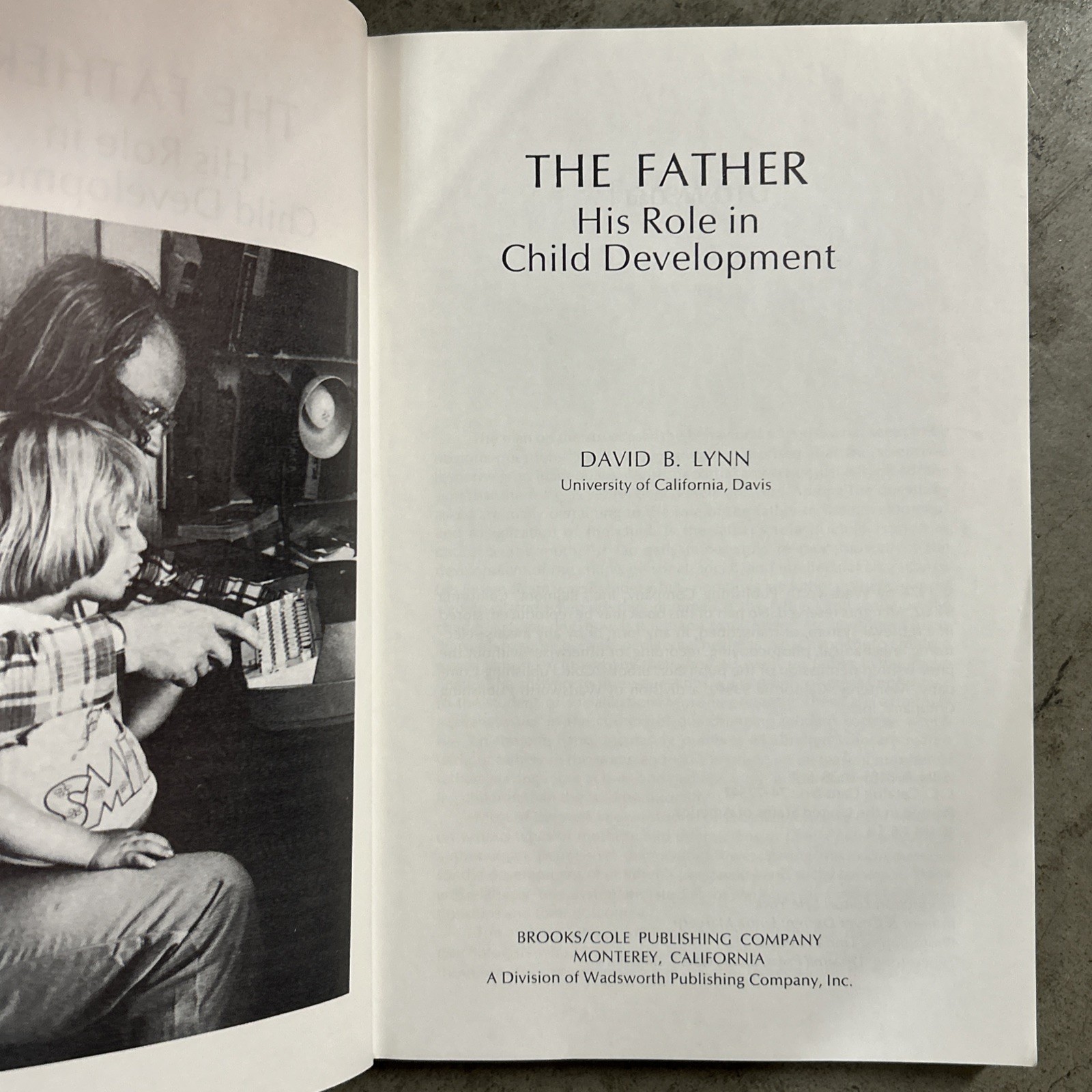 The Father: His Role in Child Development.