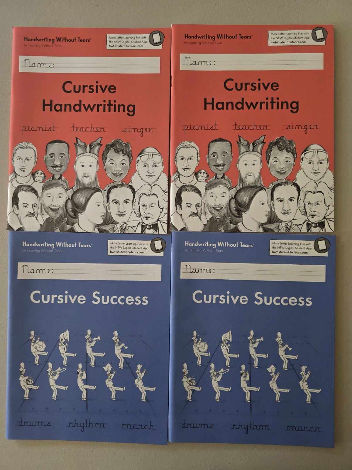 Handwriting Without Tears Cursive Success + Cursive Handwriting Lot of 4 NEW