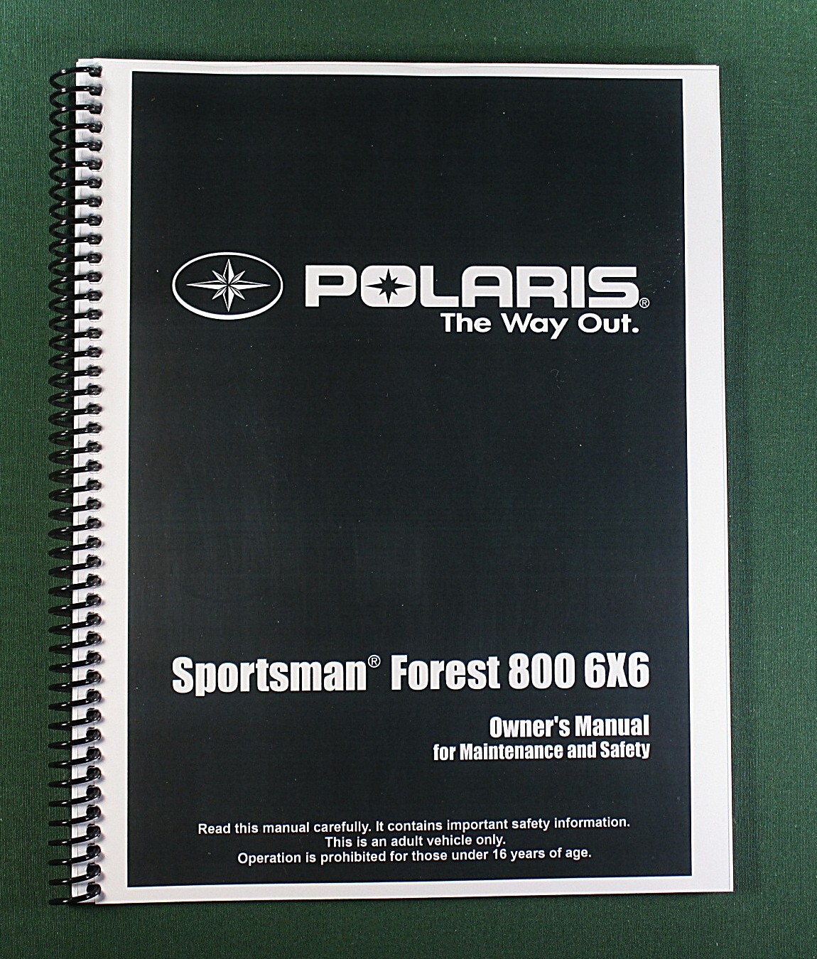 2012 Polaris Sportsman Forest 800 6X6 Owner’s Manual: 141 Pages & Clear Covers!