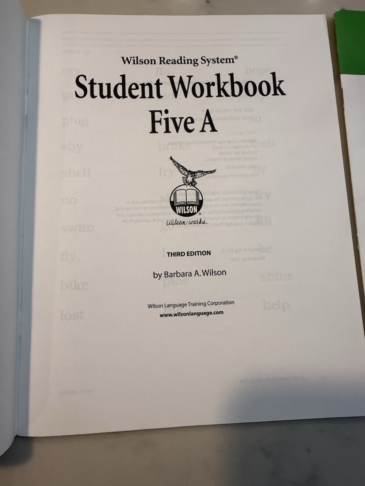 Wilson Reading System Student Workbook 5A and 6A, 3rd Ed, 1 of each, 2 books