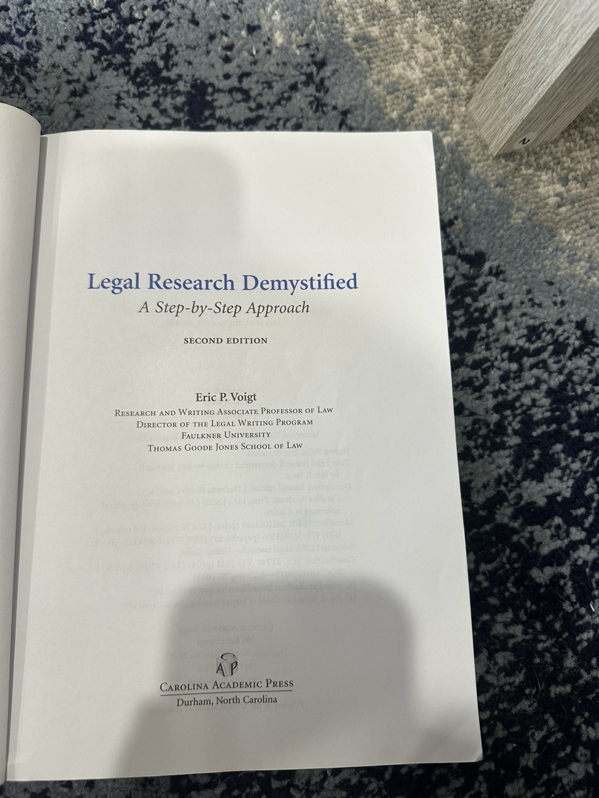 Legal Research Demystified : A Step-By-Step Approach by Eric Voigt – Paperback