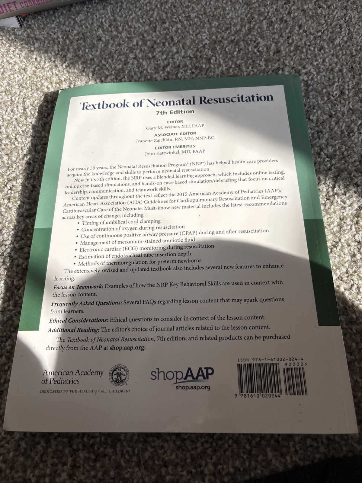 Textbook of Neonatal Resuscitation (NRP) 7th Edition