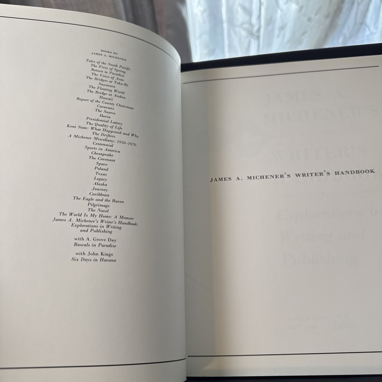 James A. Michener’s Writer’s Handbook : Explorations in Writing and…