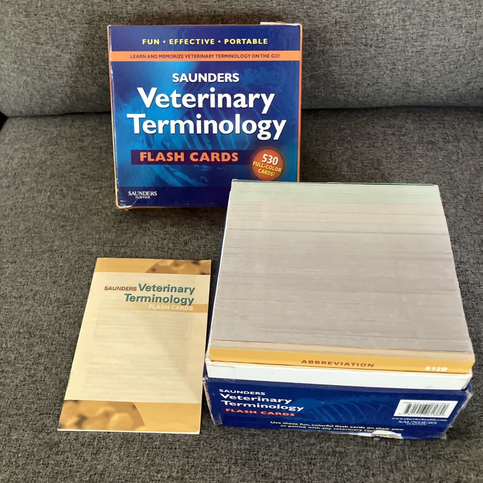 Saunders Veterinary Terminology Flash Cards 530 Full Color Cards Complete Set