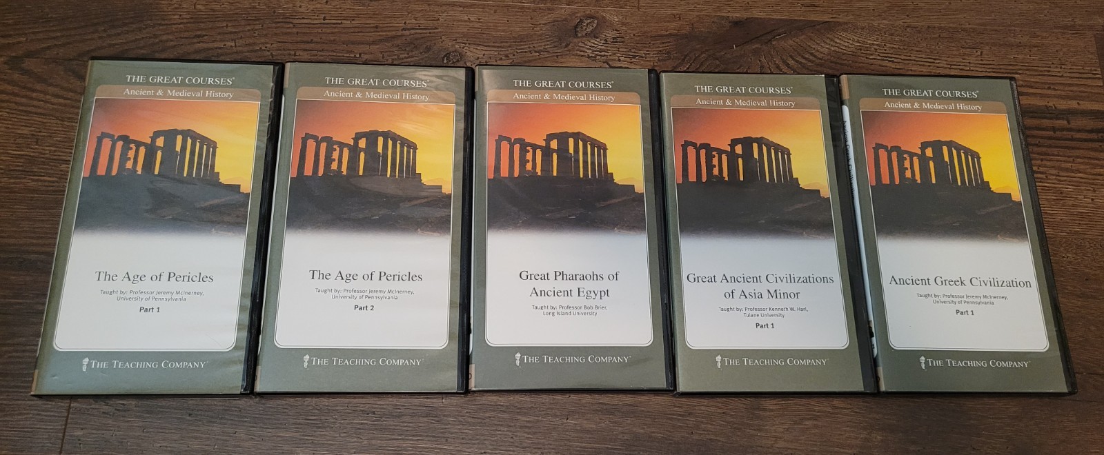 The Great Courses Ancient and medieval history lot of 10 mixed DVDs & guidebooks