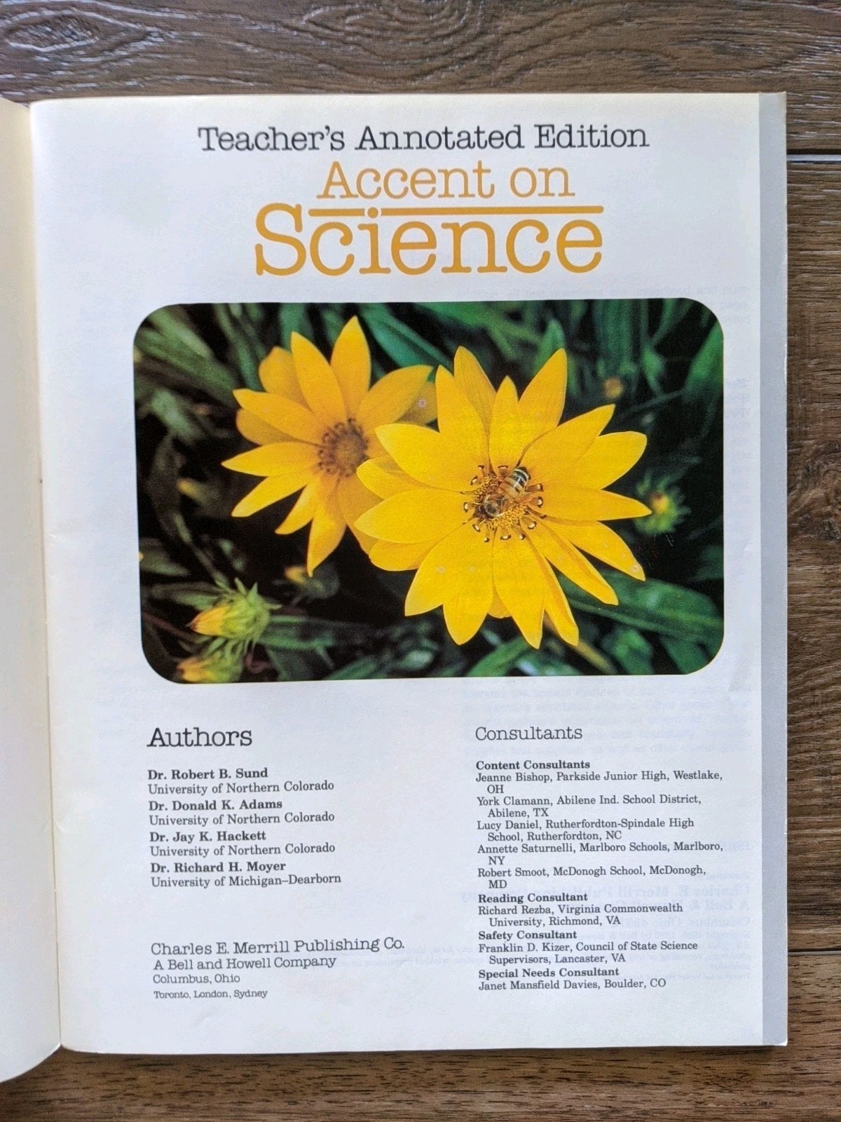 Accent on Science Readiness Book Teacher’s Annotated Charles E. Merrill ED4