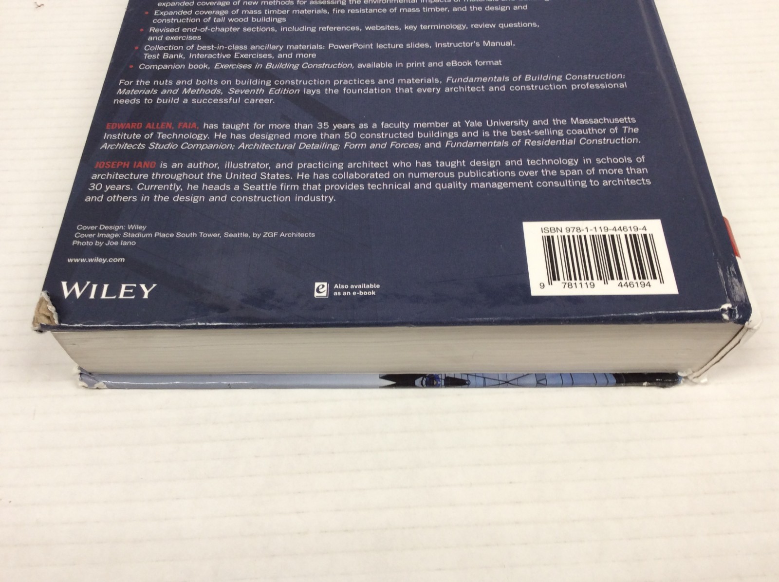 FUNDAMENTALS OF BUILDING CONSTRUCTION MATERIALS AND METHODS 7th Ed. Allen /Iano