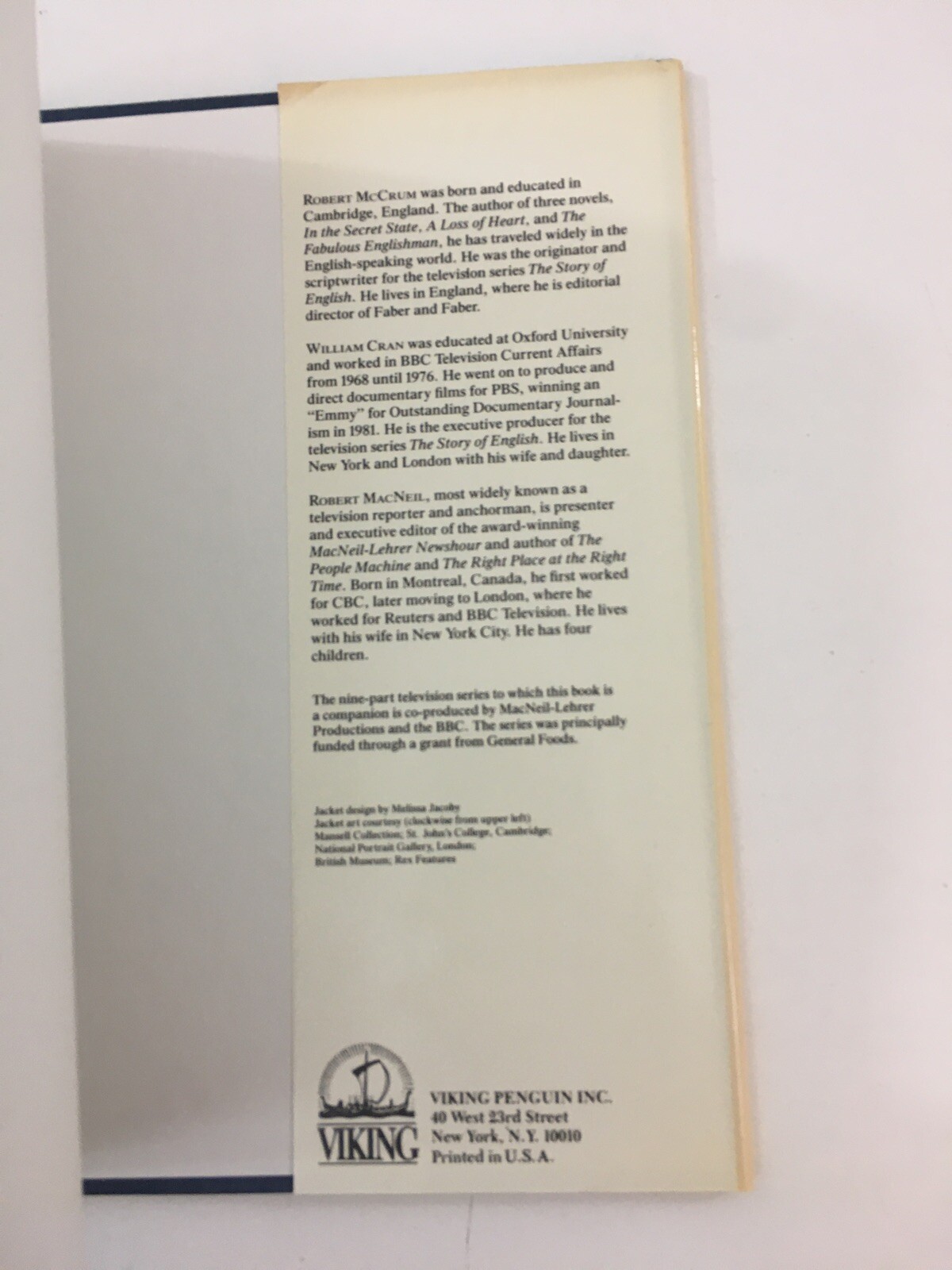Story of English – Robert McCrum, Robert MacNeil (1986, Hardcover Dust Jacket)
